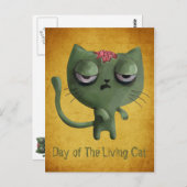Zombie Cat Briefkaart (Voorkant / Achterkant)
