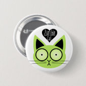 Zombie Cat Ronde Button 5,7 Cm (Voorkant /achterkant)