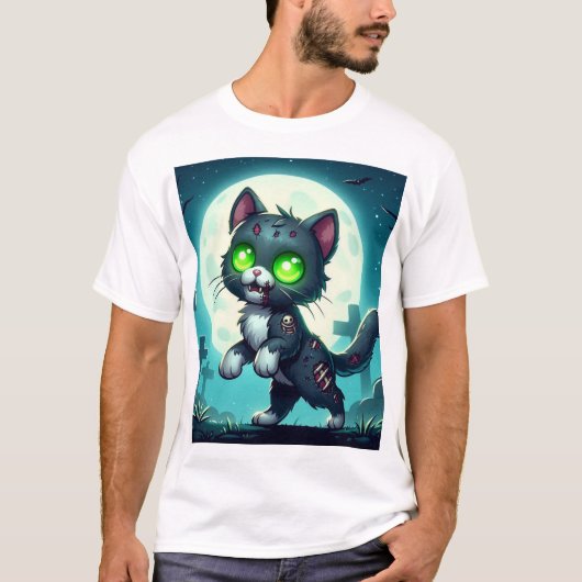 Zombie Cat T-shirt (Voorkant)