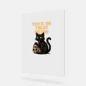 Zombie Cat – Trick or treat Meow Halloween Design Acryl Bord (Hoek)