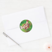 Zombie Chicken Ronde Sticker (Envelop)
