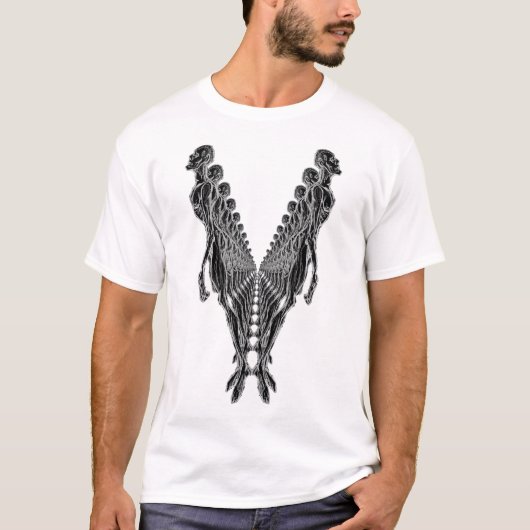 Zombie Clone Army Undead Apocalypse zwart wit T-shirt (Voorkant)