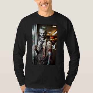Zombie Coffee Barista   Zombies In Everyday Life S T-shirt