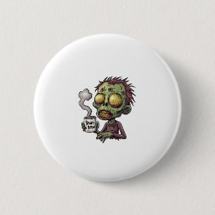 Zombie Coffee Time Ronde Button 5,7 Cm