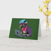 Zombie Computer Kraai Kaart (Gele Bloem)