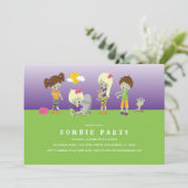 Zombie Costume Party Kaart (Staand voorkant)