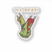 Zombie Couple Till Death Do Us Part Classic beroem Sticker (Voorkant)