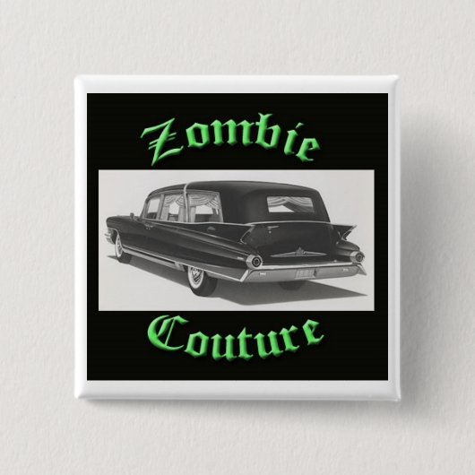 Zombie Couture Hearse Logo Button (Voorkant)