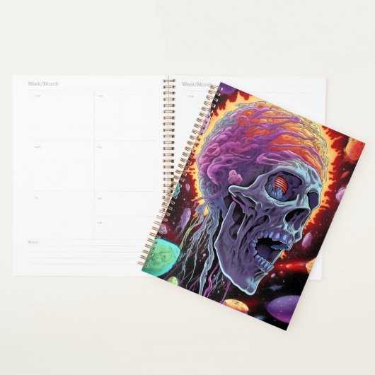 Zombie Crâne Créature Sci-fi Horreur Art (Devant avec enveloppe)