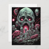 Zombie Creatures Sci-fi Horror Art Briefkaart (Voorkant / Achterkant)