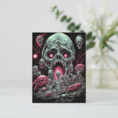 Zombie Creatures Sci-fi Horror Art Briefkaart (Staand voorkant)