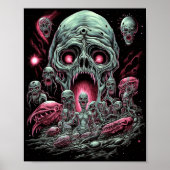 Zombie Creatures Sci-fi Horror Art Poster (Voorkant)