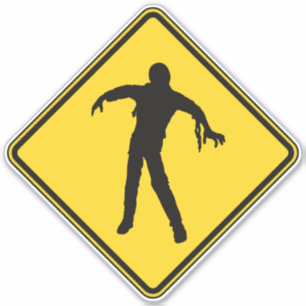 Zombie Crossing Sticker