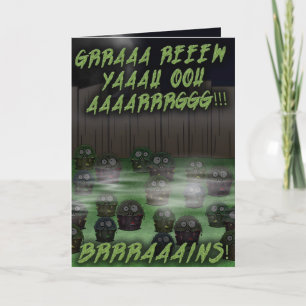 Zombie Cupcake Birthday #4 Kaart