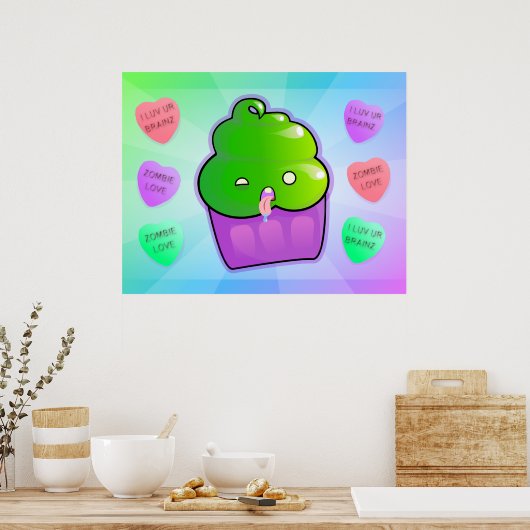 Zombie Cupcake Poster (Keuken)
