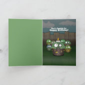 Zombie Cupcake Verjaardag #1 Kaart (Binnen)