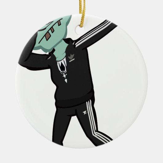 zombie dab keramisch ornament (Voorkant)