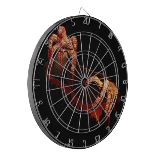 Zombie Dartboard Cool Halloween Zombie Darts Dartbord (Voorkant Links)