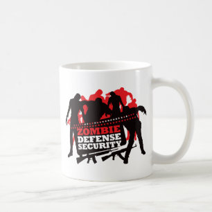 Zombie Defense Security - zwart en rood Koffiemok