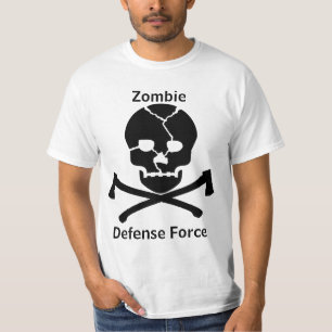 Zombie Defensiemacht: Skulls en assen T-shirt