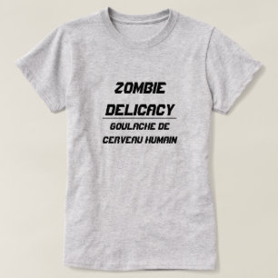 Zombie Delicacy Menselijk brein met bacon en appel T-shirt