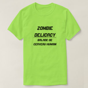 Zombie delicatesse menselijke hersenen salade t-shirt