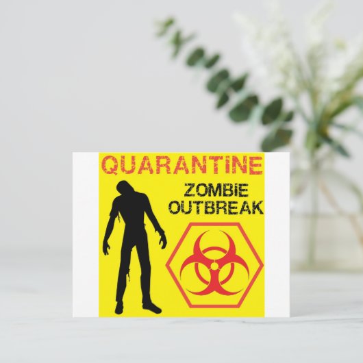 Zombie Design Briefkaart (Staand voorkant)