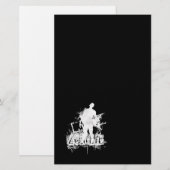 Zombie-design in zwart-wit briefpapier (Voorkant / Achterkant)