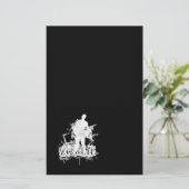 Zombie-design in zwart-wit briefpapier (Staand voorkant)