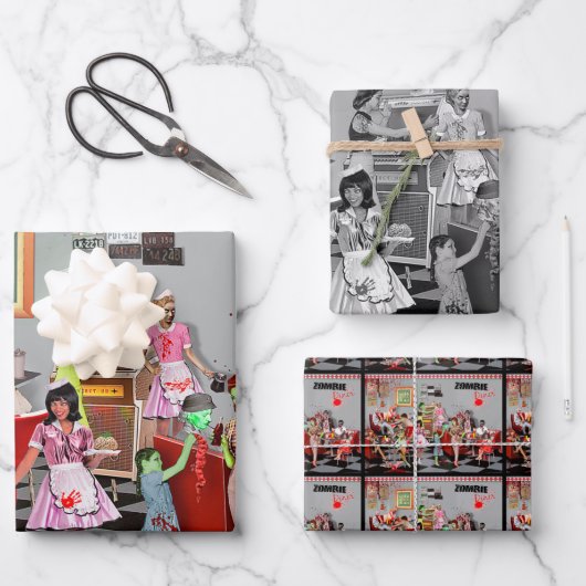 Zombie Diner Inpakpapier Vel (Voorkant)