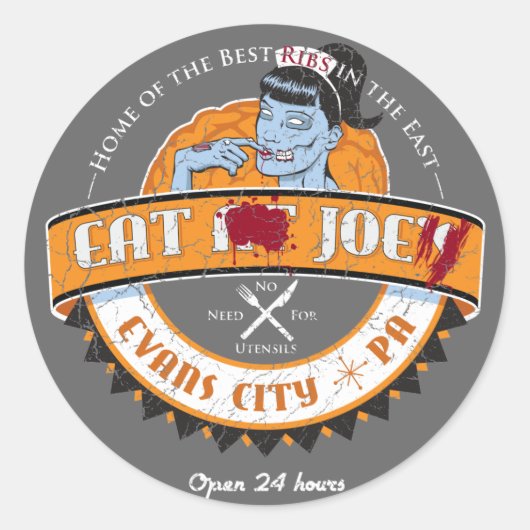 Zombie diner logo sticker (Voorkant)