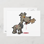 Zombie Dog Illustratie van Daily Undode Briefkaart (Voorkant / Achterkant)