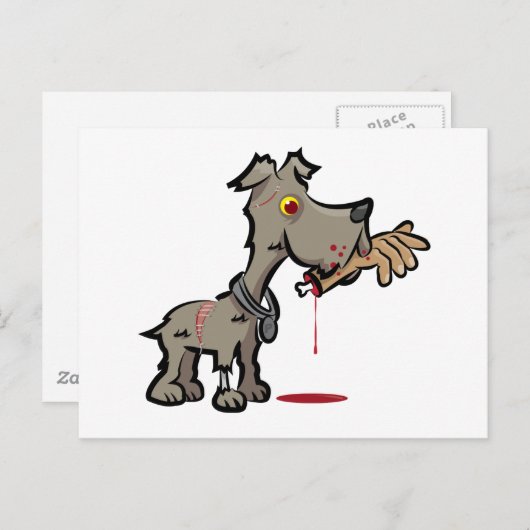 Zombie Dog Illustratie van Daily Undode Briefkaart (Voorkant / Achterkant)