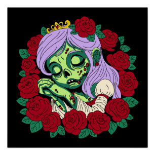 Zombie Doornroosje Perfect Poster