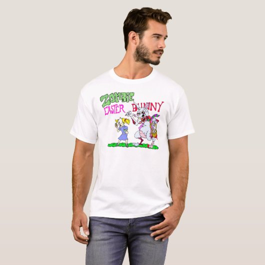 Zombie Easter Bunny T-shirt (Voorkant volledig)