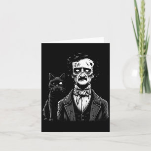 Zombie Edgar Allan Poe De Zwarte Kat Halloween Ple Kaart