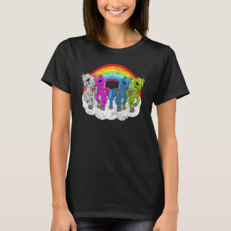 Zombie Eenhoorn Apocalyps Wezens Halloween Zomb T-shirt