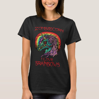 Zombie Eenhoorn Ik Hou Van Brainbows Halloween Got T-shirt