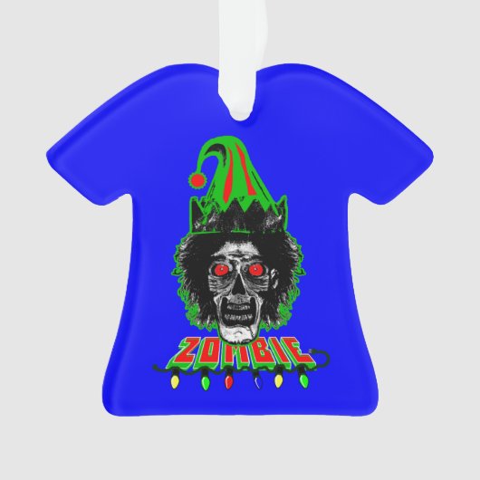 ZOMBIE ELF sur bleu (devant)