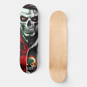 Zombie en schedel skateboard