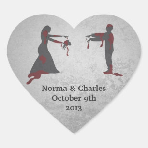 Zombie Enregistrer la date Mariage Stickers