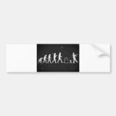 zombie evolutie van aap tot mens tot zombie bumpersticker (Voorkant)