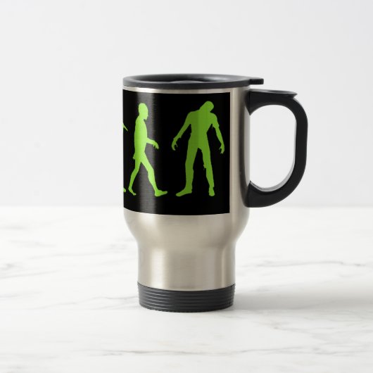 Zombie Evolution T-shirt Design Reisbeker (Rechts)
