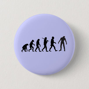Zombie Evolution T-shirt Design Ronde Button 5,7 Cm