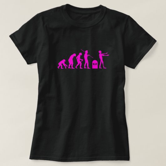 Zombie Evolutionary evolutiongrafiek grappige wete T-shirt (Design voorkant)