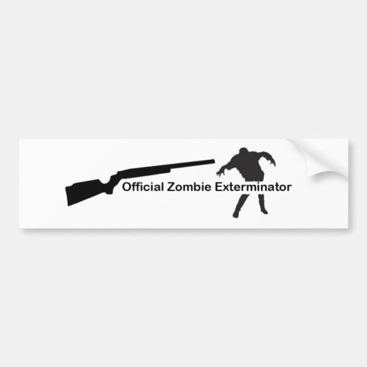 Zombie Exterminator Bumpersticker (Voorkant)