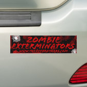 Zombie Exterminators Black Blood & Bullets Sticker (Op auto)