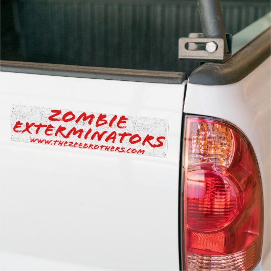 Zombie Exterminators Bumpersticker White (Op Truck)