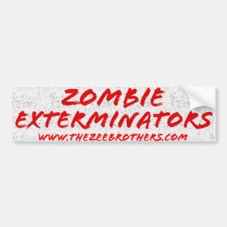 Zombie Exterminators Bumpersticker White