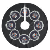 Zombie Face Circle Kerstboom Rok (Voorkant)